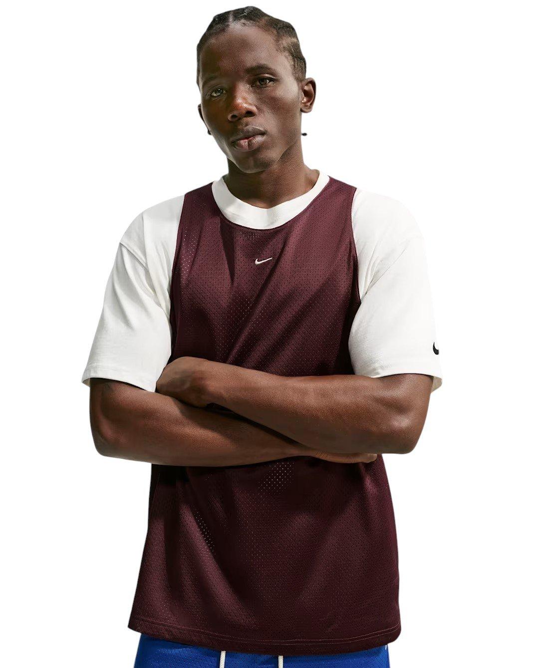 Nike Men's Standard Issue Practice Mesh Basketball Jersey - BURGUNDY